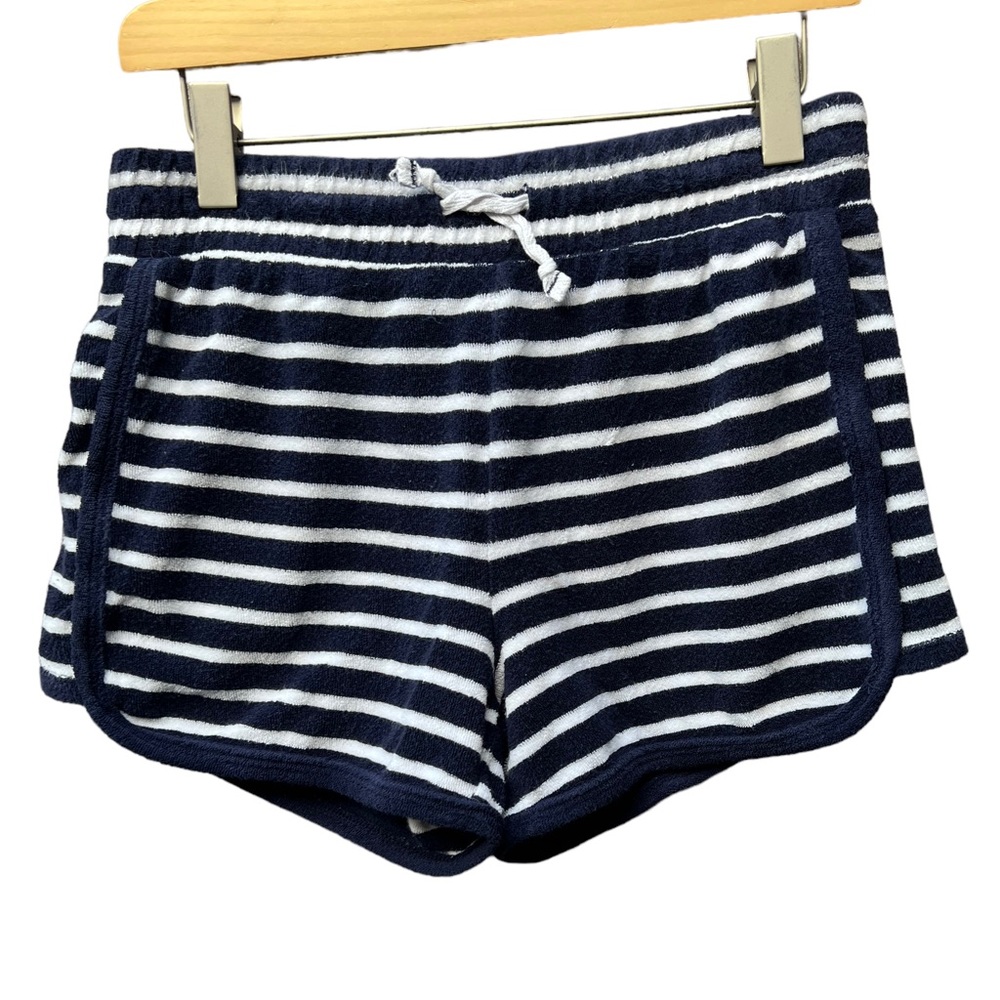 ⭐️⭐️⭐️4 for$12⭐️⭐️⭐️ GAP Kids Terry Cloth Dolphin Shorts White/Blue Stripe XL